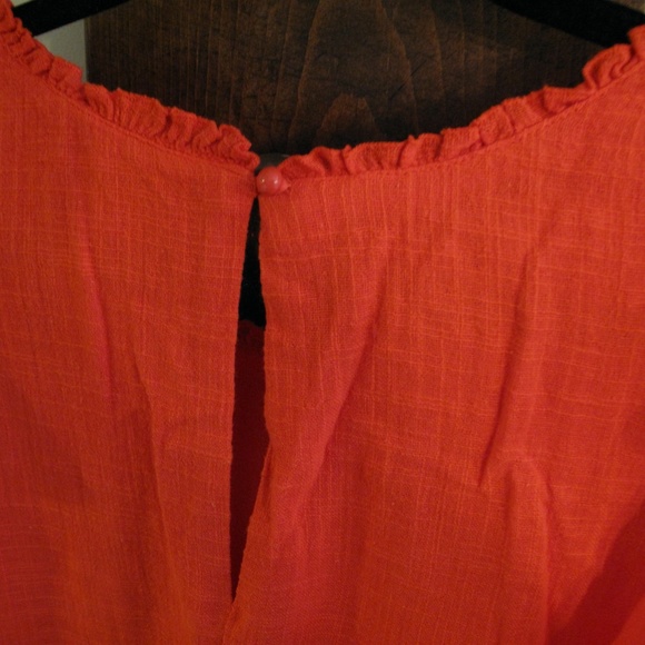 NWT MAEVE ANTHROPOLOGIE Orange Flutter Sleeve XL - Picture 8 of 14
